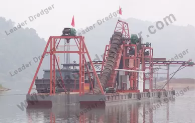 LD250 250m³ Per Hour Chain Bucket Dredger Sand Mining Equipment Made Of Alloy Steel - Leader Dredger